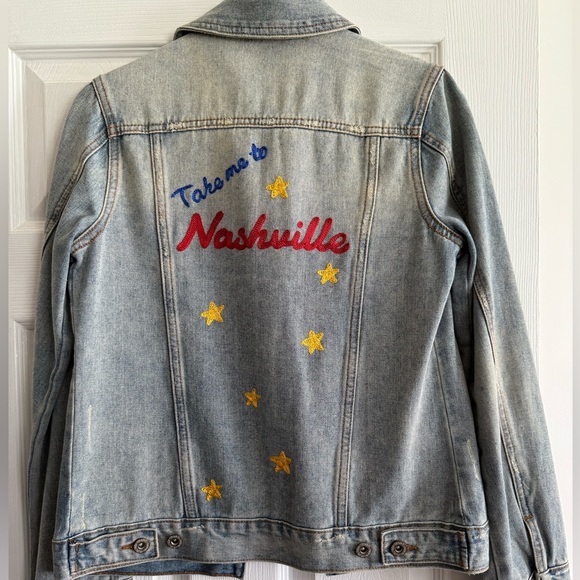 Wishlist Jackets & Blazers - CUSTOM Jean Jacket Nashville Embroidered